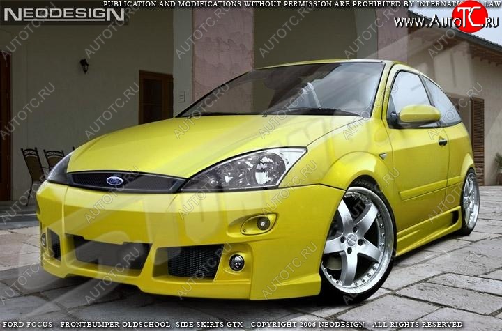 28 999 р. Передний бампер EVO 3 Ford Focus 1 седан рестайлинг (2001-2005)  с доставкой в г. Кемерово