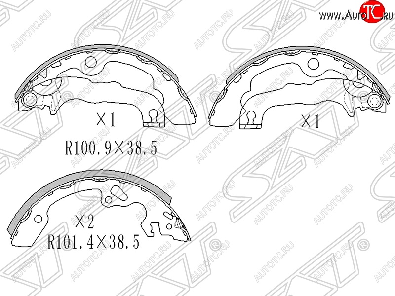 1 489 р. Колодки тормозные SAT (задние) Ford Focus 1 седан дорестайлинг (1998-2002)  с доставкой в г. Кемерово