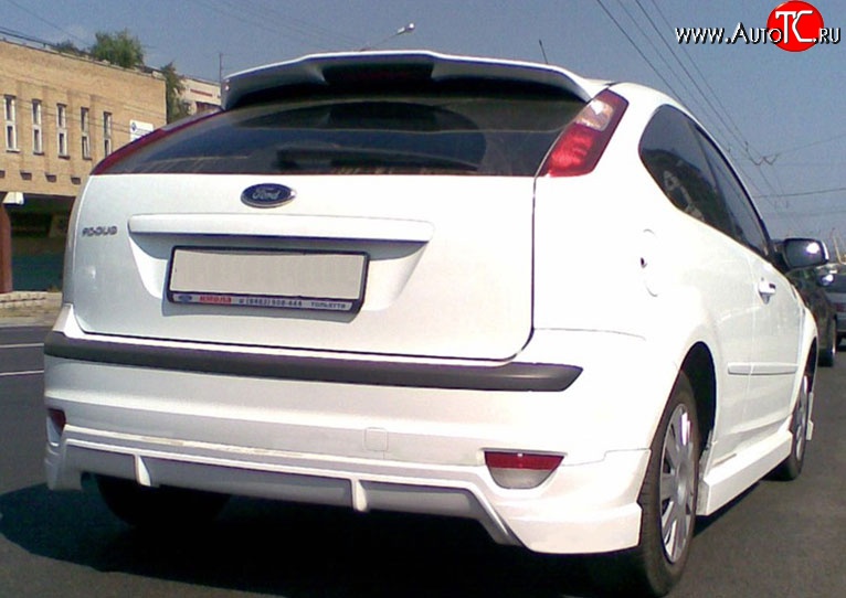 5 649 р. Накладка M-VRS на задний бампер Ford Focus 2 хэтчбэк 3 дв. дорестайлинг (2004-2007) (Неокрашенная)  с доставкой в г. Кемерово