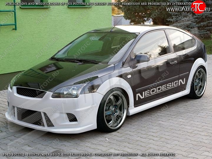 14 199 р. Пороги накладки Neodesign Ford Focus 2 хэтчбэк 3 дв. рестайлинг (2007-2011)  с доставкой в г. Кемерово