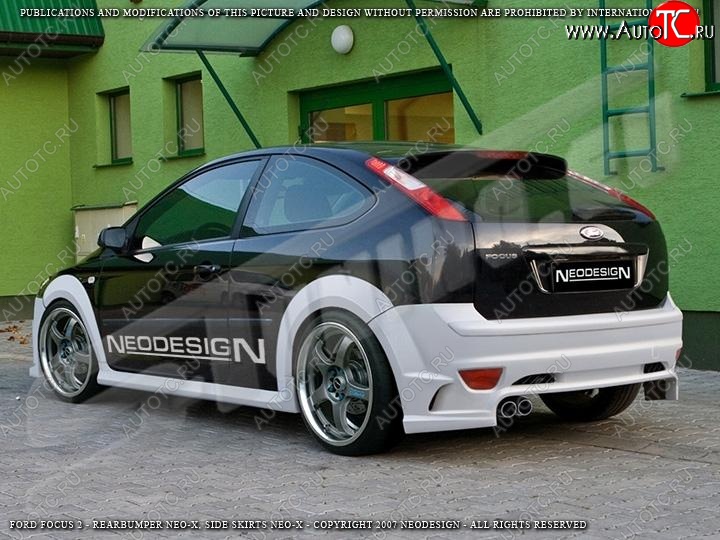 25 899 р. Задний бампер Neodesign Ford Focus 2 хэтчбэк 5 дв. рестайлинг (2007-2011)  с доставкой в г. Кемерово