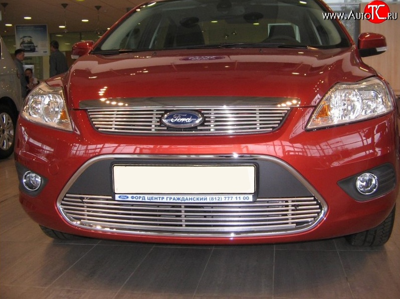 5 799 р. Декоративная вставка воздухозаборника Berkut Ford Focus 2 хэтчбэк 5 дв. рестайлинг (2007-2011)  с доставкой в г. Кемерово
