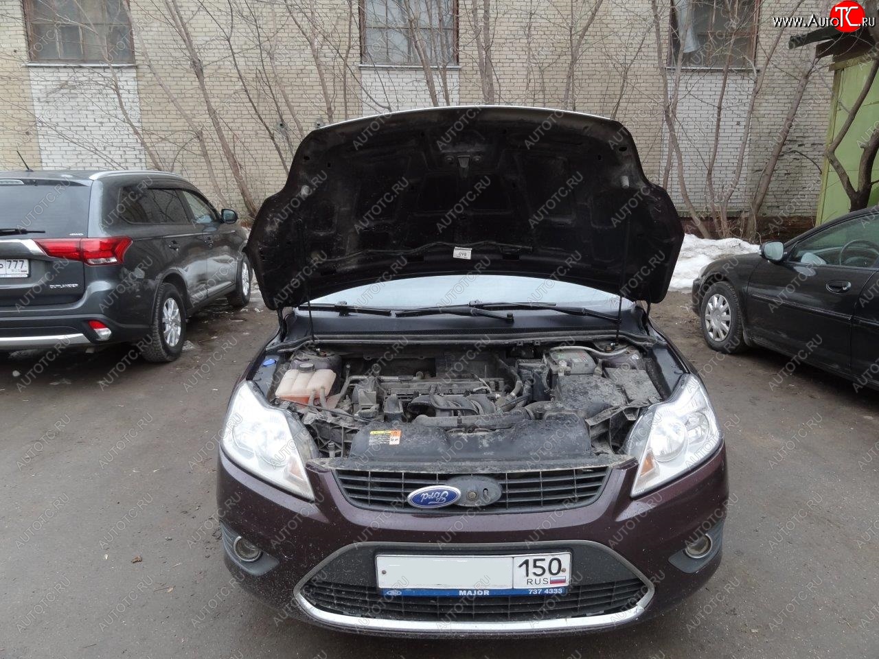2 049 р. Упоры капота Russtal Ford Focus 2 универсал дорестайлинг (2004-2008)  с доставкой в г. Кемерово