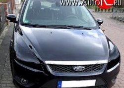 1 484 р. Темная защита передних фар NovLine Ford Focus 2 хэтчбэк 3 дв. рестайлинг (2007-2011)  с доставкой в г. Кемерово. Увеличить фотографию 1