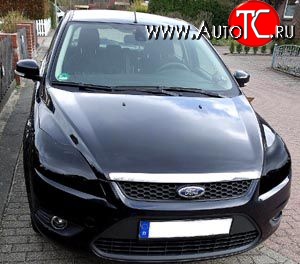 1 484 р. Темная защита передних фар NovLine Ford Focus 2 хэтчбэк 3 дв. рестайлинг (2007-2011)  с доставкой в г. Кемерово