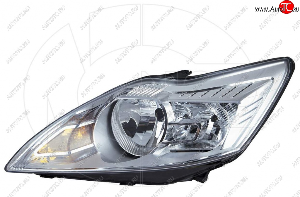 4 499 р. Фара левая NSP (хром) Ford Focus 2 седан рестайлинг (2007-2011)  с доставкой в г. Кемерово