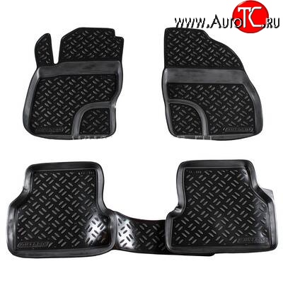 1 249 р. Комплект ковриков в салон Aileron 4 шт. (полиуретан)  Ford Focus  2 (2004-2011)  седан дорестайлинг, универсал дорестайлинг, хэтчбэк 3 дв. дорестайлинг, хэтчбэк 5 дв. дорестайлинг, седан рестайлинг, универсал рестайлинг, хэтчбэк 3 дв. рестайлинг, хэтчбэк 5 дв. рестайлинг  с доставкой в г. Кемерово