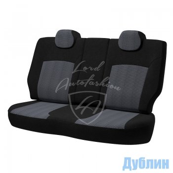 5 799 р. Чехлы для сидений Lord Autofashion Дублин (жаккард) Ford Focus 2 хэтчбэк 3 дв. дорестайлинг (2004-2007) (Черный, вставка Ёж Белый)  с доставкой в г. Кемерово. Увеличить фотографию 2