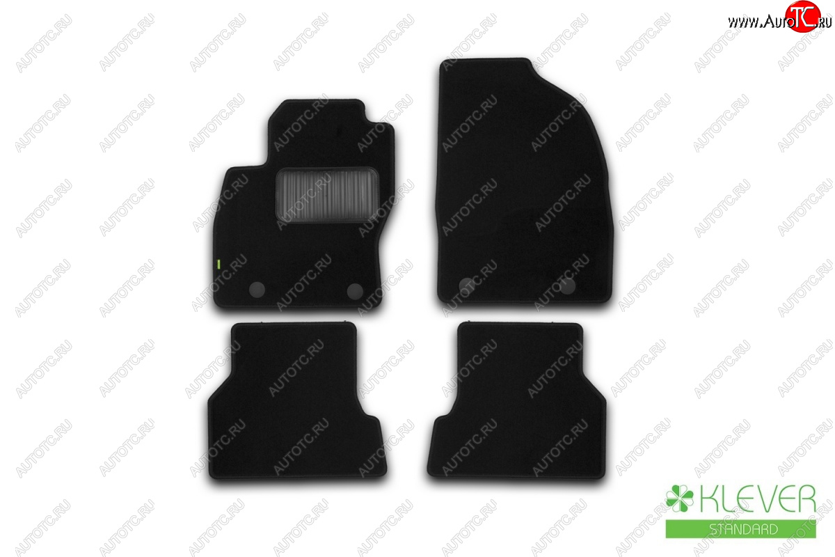 4 299 р. Коврики в салон Klever Standard (текстиль) Ford Focus 2 седан рестайлинг (2007-2011) (Черный)  с доставкой в г. Кемерово