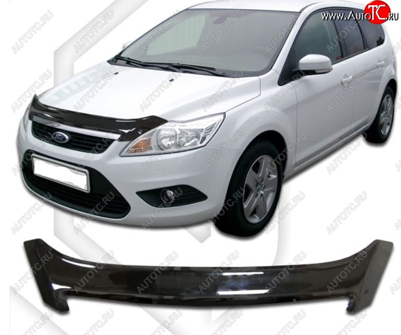 1 989 р. Дефлектор капота CA-Plastic Ford Focus 2 универсал рестайлинг (2007-2011) (Classic черный, Без надписи) с доставкой в г. Кемерово Увеличить фотографию 1 1 989 р. Дефлектор капота CA-Plastic Ford Focus 2 универсал рестайлинг (2007-2011) (Classic черный, Без надписи) с доставкой в г. Кемерово