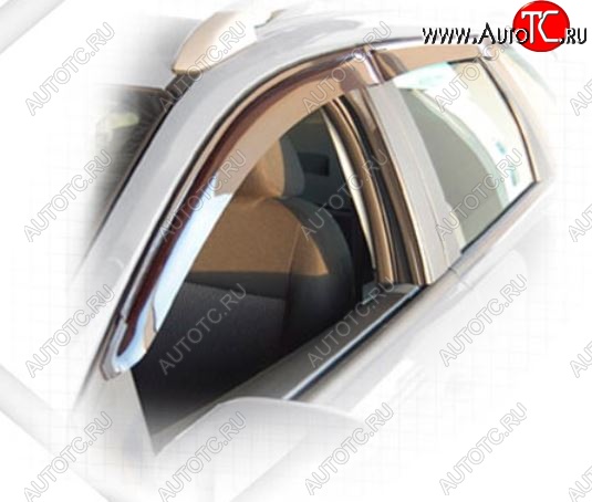 1 899 р. Дефлектора окон CA-Plastic Ford Focus 2 универсал рестайлинг (2007-2011) (Classic полупрозрачный, Без хром.молдинга)  с доставкой в г. Кемерово