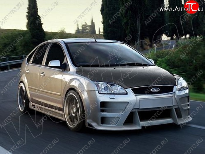 25 899 р. Передний бампер EVO 1 Ford Focus 2 хэтчбэк 5 дв. дорестайлинг (2004-2008)  с доставкой в г. Кемерово