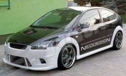 25 899 р. Передний бампер Neodesign  Ford Focus  2 (2004-2008)  седан дорестайлинг, универсал дорестайлинг, хэтчбэк 3 дв. дорестайлинг, хэтчбэк 5 дв. дорестайлинг  с доставкой в г. Кемерово. Увеличить фотографию 1