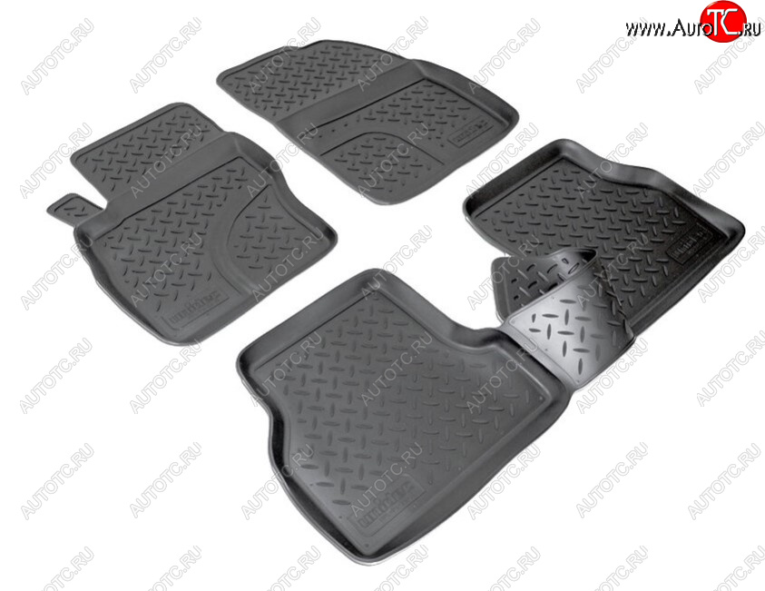 2 299 р. Комплект ковриков в салон Norplast Unidec Ford Focus 2 хэтчбэк 5 дв. дорестайлинг (2004-2008) (Цвет: черный)  с доставкой в г. Кемерово