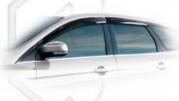 Дефлектора окон CA-Plastiс Ford Focus 3 универсал дорестайлинг (2010-2015) (Classic полупрозрачный, Без хром.молдинга)