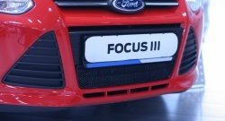 1 839 р. Сетка на бампер Novline Ford Focus 3 универсал дорестайлинг (2010-2015)  с доставкой в г. Кемерово. Увеличить фотографию 2