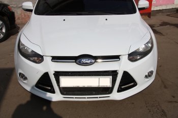 1 149 р. Реснички на фары MV Tuning Ford Focus 3 универсал дорестайлинг (2010-2015) (Неокрашенные)  с доставкой в г. Кемерово. Увеличить фотографию 2