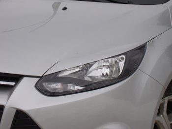 1 149 р. Реснички на фары MV Tuning Ford Focus 3 универсал дорестайлинг (2010-2015) (Неокрашенные)  с доставкой в г. Кемерово. Увеличить фотографию 1