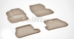 Коврики в салон (АКПП) SeiNtex Premium 3D 4 шт. (ворсовые, бежевые) Ford Focus  3 (2010-2019) универсал дорестайлинг, хэтчбэк дорестайлинг, седан дорестайлинг, седан рестайлинг, универсал рестайлинг, хэтчбэк рестайлинг