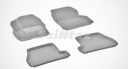Коврики в салон (АКПП) SeiNtex Premium 3D 4 шт. (ворсовые, серые) Ford Focus  3 (2010-2019) универсал дорестайлинг, хэтчбэк дорестайлинг, седан дорестайлинг, седан рестайлинг, универсал рестайлинг, хэтчбэк рестайлинг
