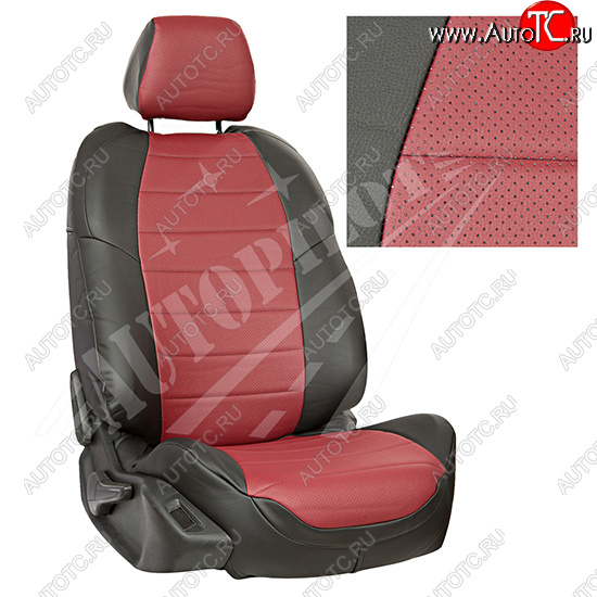 13 649 р. Чехлы сидений AUTOPILOT Экокожа (AmbienteTrend, задние спинка и сиденье 60/40)  Ford Focus  3 (2010-2019) универсал дорестайлинг, хэтчбэк дорестайлинг, седан дорестайлинг, седан рестайлинг, универсал рестайлинг, хэтчбэк рестайлинг (Черный + Бордовый)  с доставкой в г. Кемерово