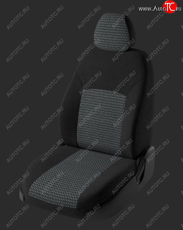5 549 р. Чехлы для сидений Lord Autofashion Дублин (жаккард, Trend Sport, Спинка и сиденье 60/40 без подлокотника, 3 Г-образных подголовника) Ford Focus 3 универсал рестайлинг (2014-2019) (Черный, вставка Черный Зигзаг)  с доставкой в г. Кемерово