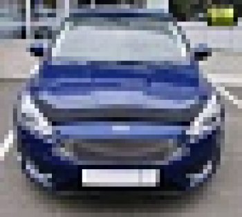 4 599 р. Дефлектор капота SIM Ford Focus 3 хэтчбэк рестайлинг (2014-2019)  с доставкой в г. Кемерово. Увеличить фотографию 2