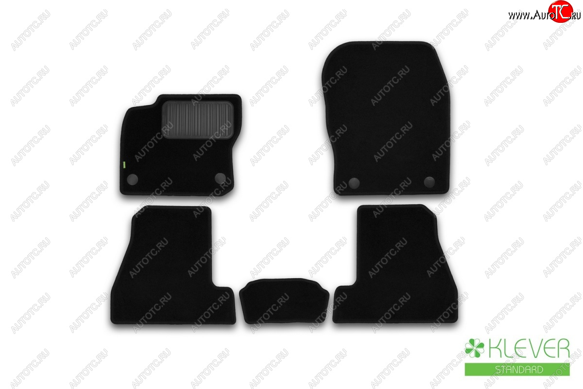 6 949 р. Коврики в салон Klever Standard (текстиль)  Ford Focus  3 (2014-2019) универсал рестайлинг, хэтчбэк рестайлинг (Черный)  с доставкой в г. Кемерово