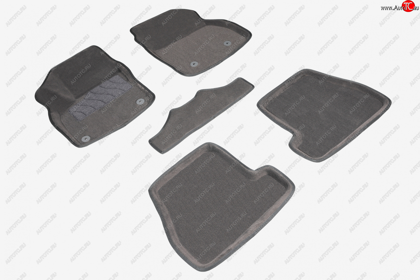 7 399 р. Коврики в салон SEINTEX 3D ВОРС (комплект)  Ford Focus  3 (2014-2019) седан рестайлинг, универсал рестайлинг, хэтчбэк рестайлинг (Цвет: серый)  с доставкой в г. Кемерово
