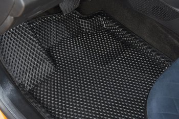 5 399 р. Коврики в салон EVA 3D РОМБ (АКПП, полимер) Ford Focus 3 хэтчбэк рестайлинг (2014-2019)  с доставкой в г. Кемерово. Увеличить фотографию 3