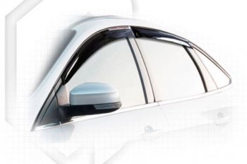 2 699 р. Дефлектора окон CA-Plastic Ford Focus 3 седан дорестайлинг (2011-2015) (Classic полупрозрачный, Без хром.молдинга)  с доставкой в г. Кемерово. Увеличить фотографию 1