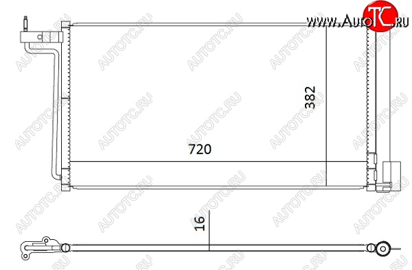 4 699 р. Радиатор кондиционера SAT Ford Focus 3 седан рестайлинг (2014-2019)  с доставкой в г. Кемерово