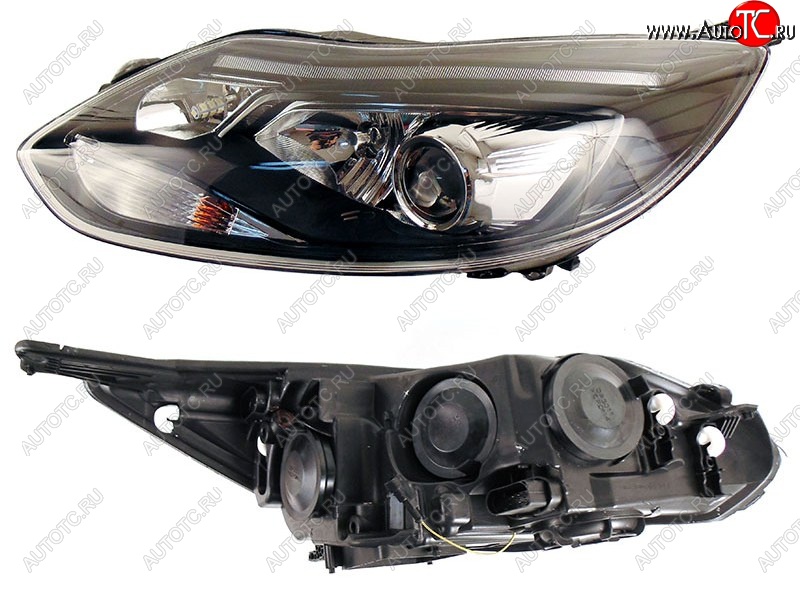 41 649 р. Левая фара SAT (ксенон,линза,чёрная) Ford Focus 3 универсал дорестайлинг (2010-2015)  с доставкой в г. Кемерово