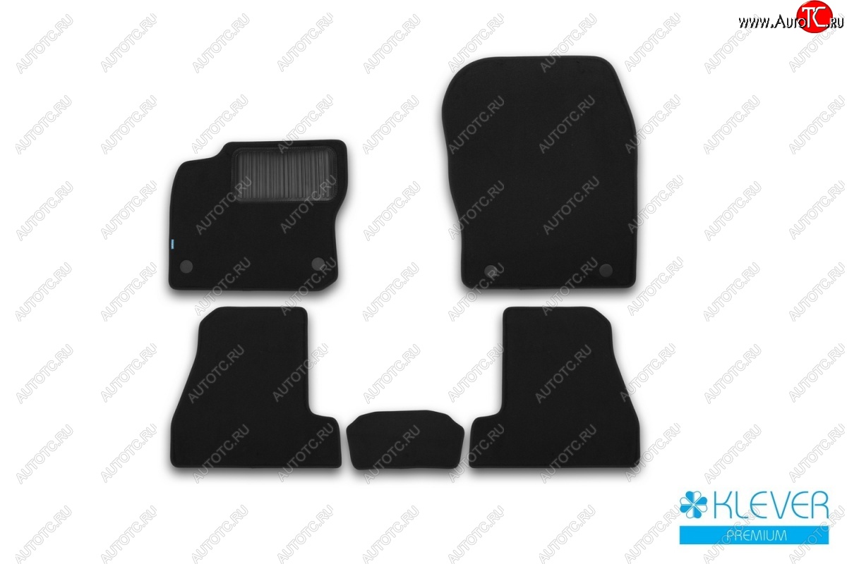 1 043 р. Коврики в салон Klever Premium (текстиль)  Ford Focus  3 (2011-2015) седан дорестайлинг (Черный)  с доставкой в г. Кемерово
