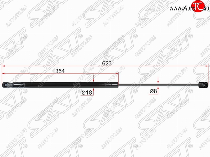 649 р. Упор крышки багажника SAT (газовый)  Ford Focus  3 (2010-2019) хэтчбэк дорестайлинг, хэтчбэк рестайлинг  с доставкой в г. Кемерово
