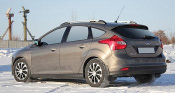 9 249 р. Комплект рейлингов АПС  Ford Focus  3 (2010-2019) хэтчбэк дорестайлинг, хэтчбэк рестайлинг (Черные, без поперечин)  с доставкой в г. Кемерово. Увеличить фотографию 3
