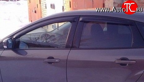 999 р. Комплект дефлекторов окон (ветровиков) 4 шт. Russtal Ford Focus 3 хэтчбэк рестайлинг (2014-2019)  с доставкой в г. Кемерово