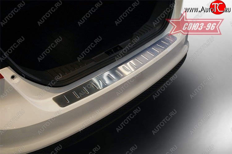 1 529 р. Накладка на задний бампер Souz-96 (штампованная) Ford Focus 3 седан рестайлинг (2014-2019)  с доставкой в г. Кемерово