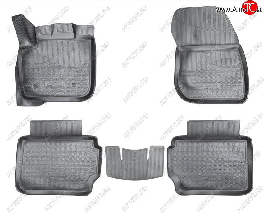 2 699 р. Комплект салонных ковриков Norplast Unidec Ford Fusion 2  дорестайлинг, седан (2013-2016) (Цвет: черный)  с доставкой в г. Кемерово