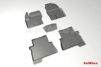 Износостойкие резиновые коврики в салон с высоким бортом Seintex Ford Kuga  2 (2016-2019) рестайлинг