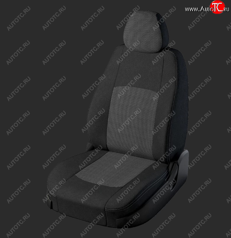 4 499 р. Чехлы для сидений Lord Autofashion Турин (жаккард, спинка и сиденье 60/40, 3 Г-образных подголовника) Ford Kuga 2 дорестайлинг (2013-2016) (Черный, вставка Тома Серый)  с доставкой в г. Кемерово
