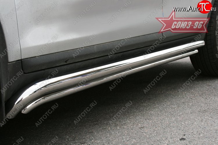 20 519 р. Защита порогов из двух труб Souz-96 (d60/42) Ford Kuga 1 (2008-2013)  с доставкой в г. Кемерово