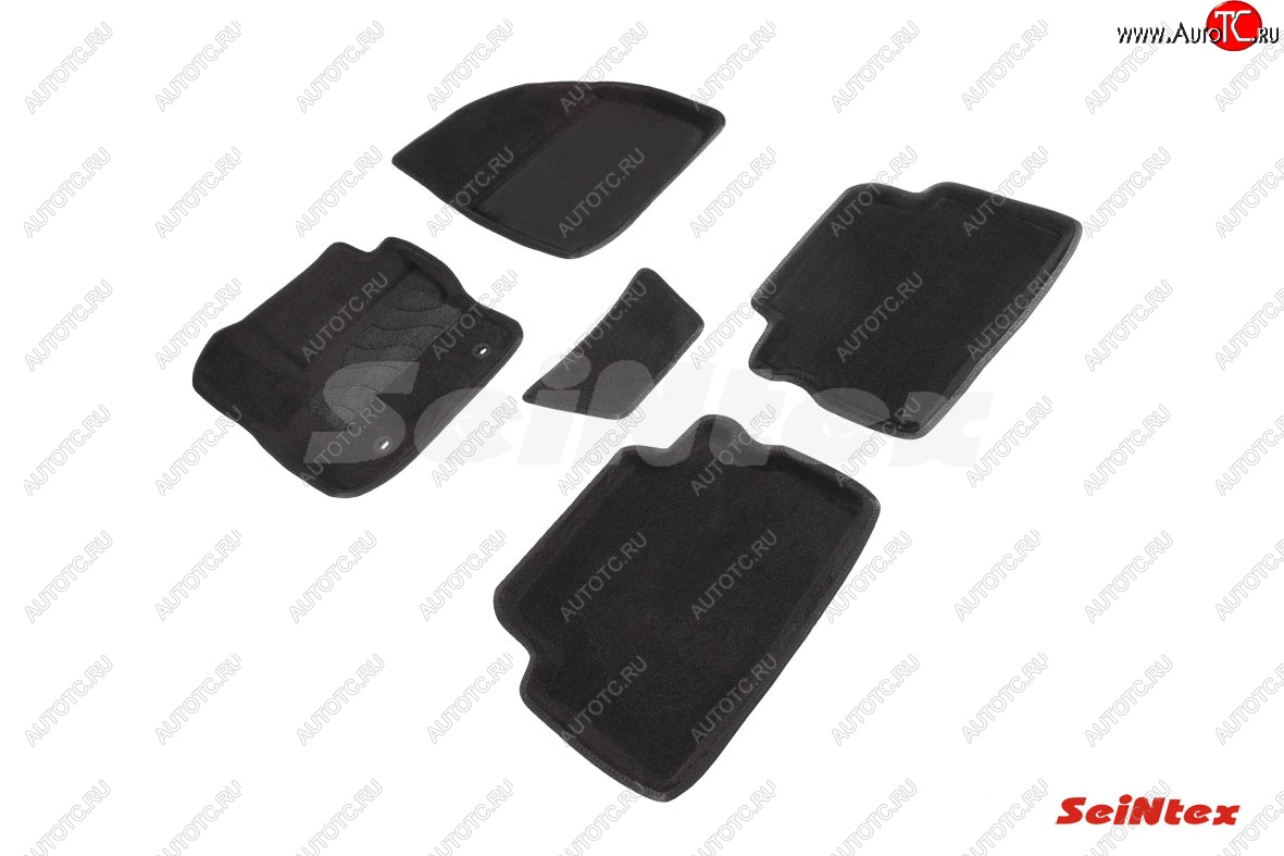 5 249 р. Комплект 3D ковриков в салон (ворсовые / чёрные) Seintex  Ford Kuga  1 (2008-2013)  с доставкой в г. Кемерово