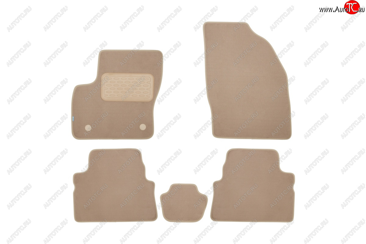 399 р. Текстильные коврики салона Klever Premium АКПП Ford Kuga 1 (2008-2013) (Бежевые)  с доставкой в г. Кемерово