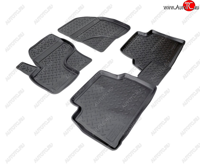 2 499 р. Комплект салонных ковриков Norplast Unidec Ford Kuga 1 (2008-2013) (Цвет: черный)  с доставкой в г. Кемерово