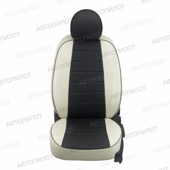 8 249 р. Чехлы сидений (Trend, экокожа) Автопилот Ford Kuga 1 (2008-2013) (белый/черный)  с доставкой в г. Кемерово. Увеличить фотографию 3
