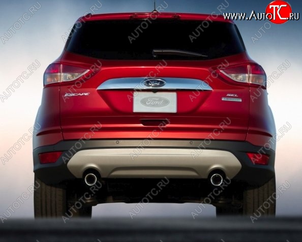 4 199 р. Верхняя накладка на крышку багажника СТ Ford Kuga 2 дорестайлинг (2013-2016)  с доставкой в г. Кемерово
