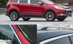 13 299 р. Накладки на окна и стойки дверей СТ Ford Kuga 2 дорестайлинг (2013-2016) (Неокрашенные)  с доставкой в г. Кемерово. Увеличить фотографию 2