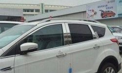 13 299 р. Накладки на окна и стойки дверей СТ Ford Kuga 2 дорестайлинг (2013-2016) (Неокрашенные)  с доставкой в г. Кемерово. Увеличить фотографию 3