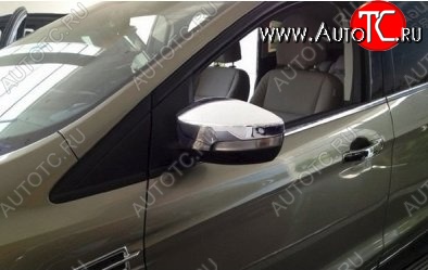4 199 р. Накладки на зеркала СТ Ford Kuga 2 дорестайлинг (2013-2016) (Неокрашенные)  с доставкой в г. Кемерово